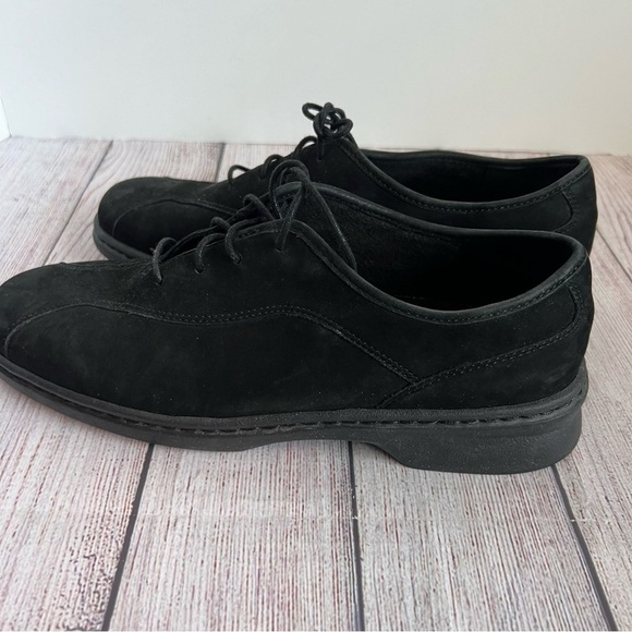 Clarks Springers Black Oxford Shoes 9.5 - Picture 3 of 7